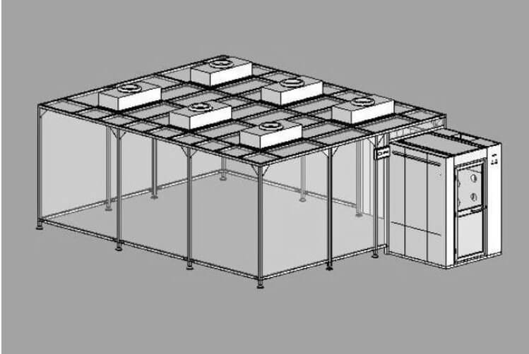 洁净棚FFU送风效果图